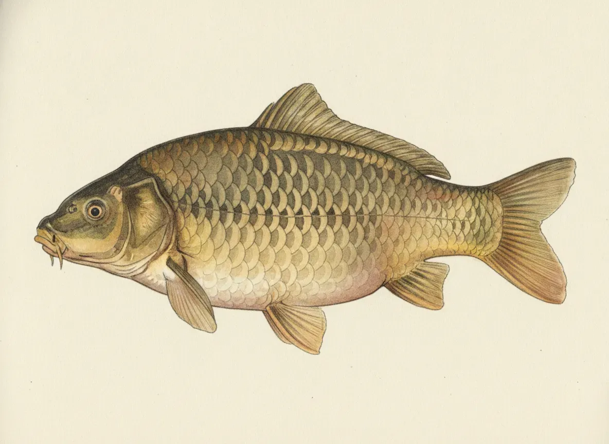 Illustration av karp