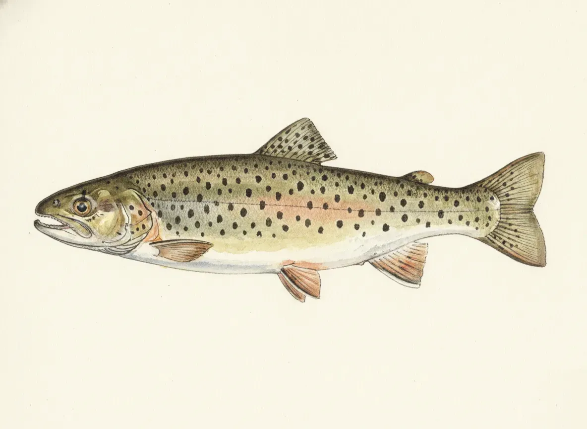 Illustration av öring